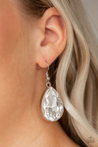 Paparazzi Earrings Limo Ride - White