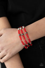 Load image into Gallery viewer, Paparazzi Bracelets Here to STAYCATION - Red
