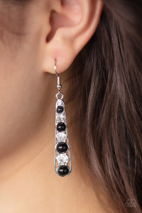 Paparazzi Earrings Drawn Out Drama - Black