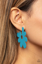 Load image into Gallery viewer, Flower Power Fantasy - Blue Earrings
