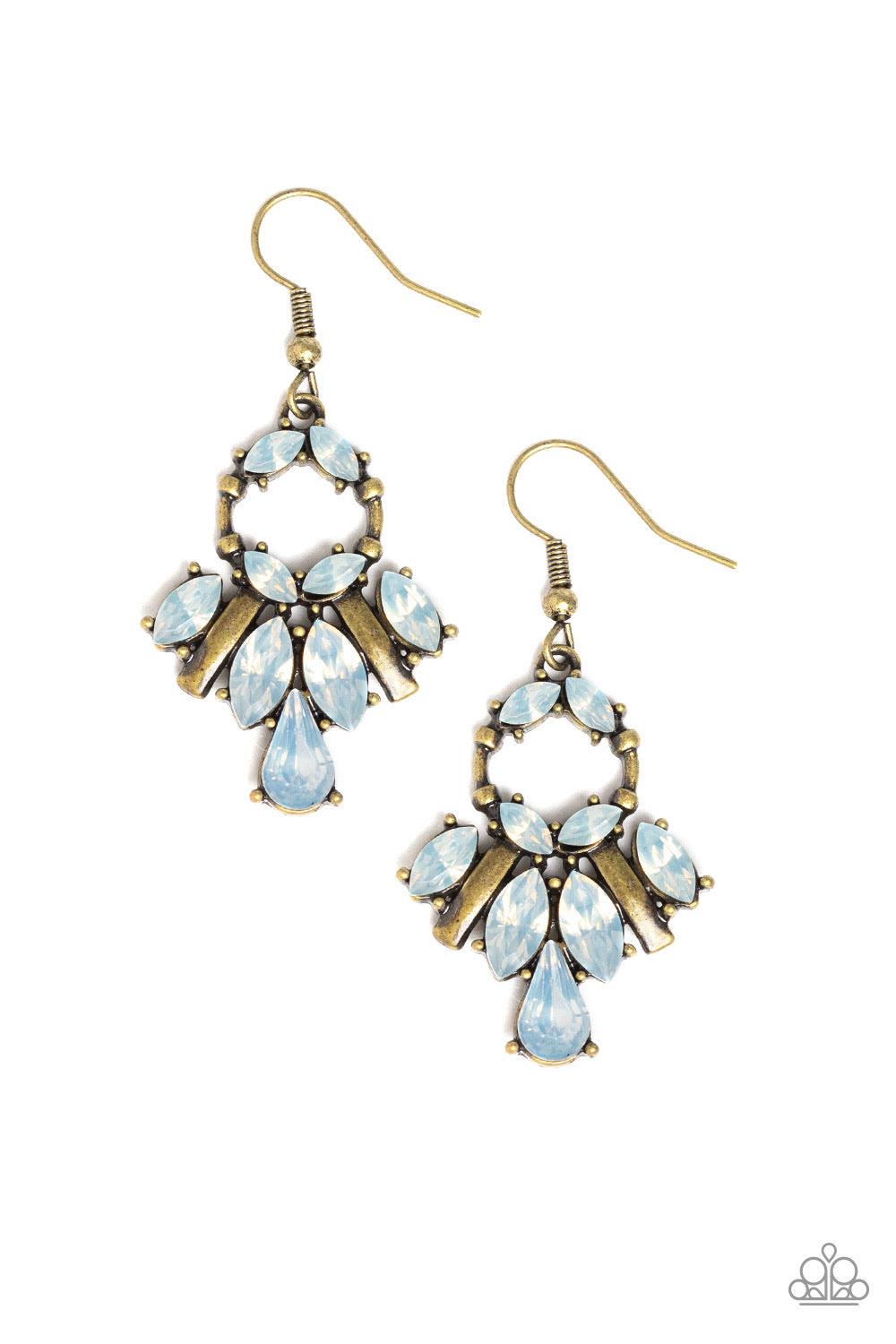 Paparazzi Earrings Glowing Allure - Brass