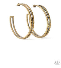 Load image into Gallery viewer, Paparazzi Earrings Double The Bling Brass
