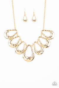 Paparazzi Necklaces Teardrop Envy - Gold