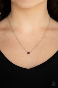 Paparazzi Necklaces Heartbeat Bling - Red