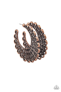 Paparazzi Earrings Funky Flirt - Copper