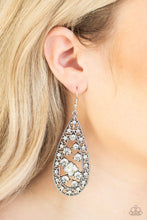 Load image into Gallery viewer, Paparazzi Earrings Drop Dead Dazzle White
