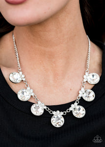 Paparazzi Necklaces GLOW-Getter Glamour - White Convention 2020