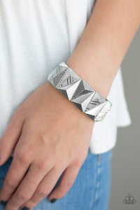 Paparazzi Bracelets Metallic Geode - Silver