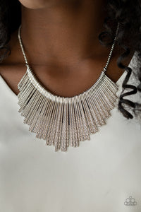 Paparazzi Necklaces Metallic Mane - Silver