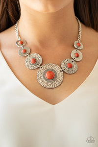 Paparazzi Necklaces Tiger Trap - Orange