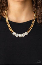 Load image into Gallery viewer, Paparazzi Necklaces Rhinestone Renegade Gold
