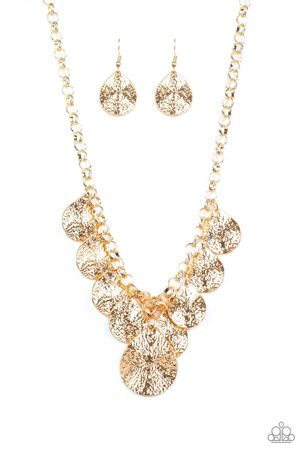 Paparazzi Necklaces Texture Storm - Gold