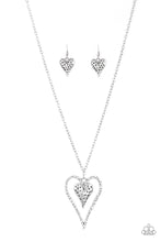 Load image into Gallery viewer, Paparazzi Necklaces Hardened Hearts - Silver
