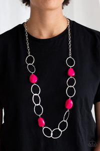 Paparazzi Necklaces Modern Day Malibu - Pink