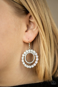 Paparazzi Earrings Spotlight Shout Out - White