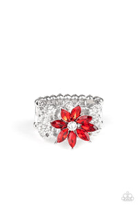 Paparazzi Rings Brilliantly Blooming - Red