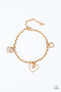 Paparazzi Bracelets Hearts and Harps - Gold