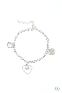 Paparazzi Bracelets Hearts and Harps - White