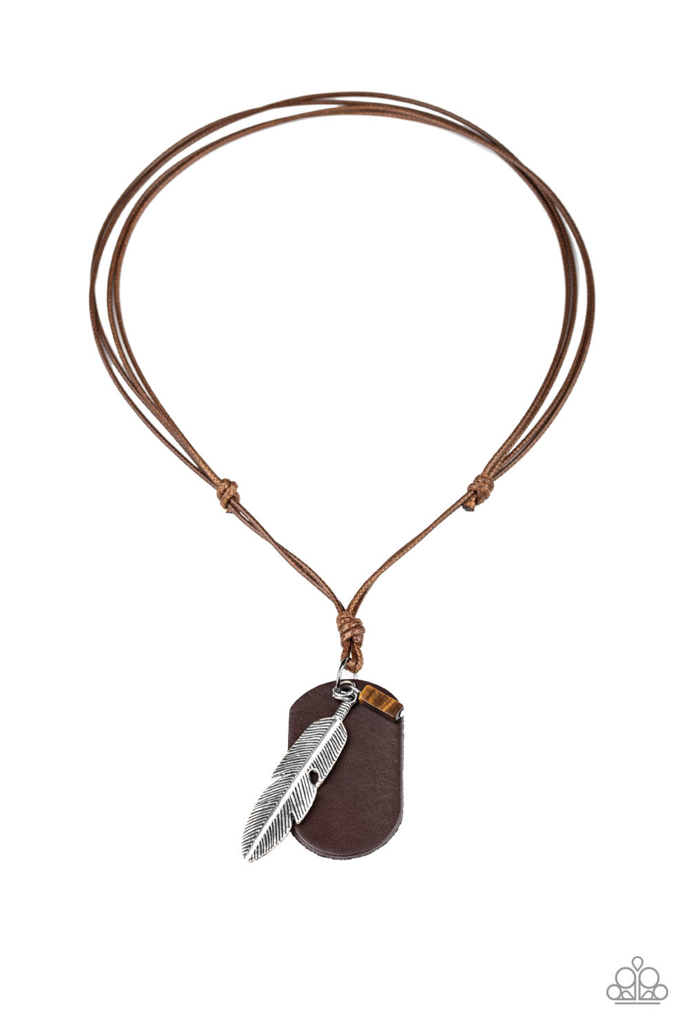 Paparazzi Necklaces Flying Solo - Brown Mens