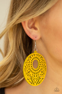 Paparazzi Earrings Mandala Mambo - Yellow