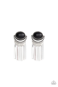 Paparazzi Earrings Monsoon Season - Black