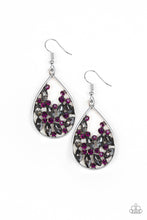 Load image into Gallery viewer, Paparazzi Earrings Cash or Crystal? - Purple
