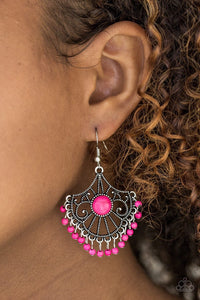 Paparazzi Earrings Stone Lagoon - Pink