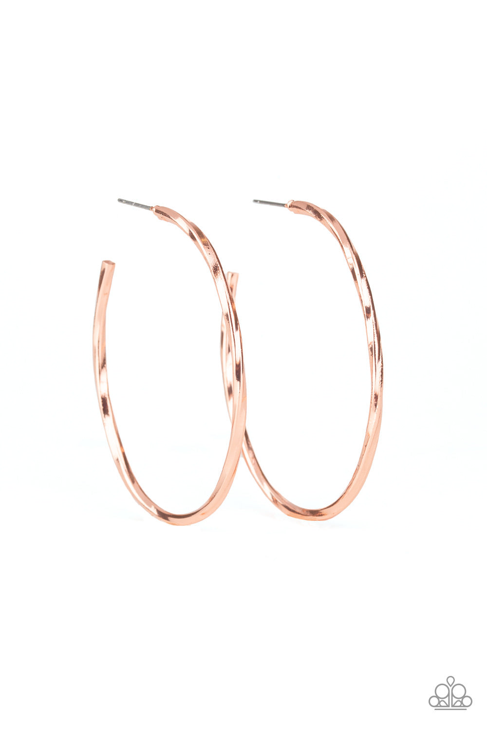 Paparazzi Earrings Loop de HOOP - Copper