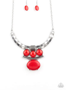 Paparazzi Necklaces Commander In CHIEFETTE - Red