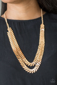 Paparazzi Necklaces Industrial Illumination - Gold