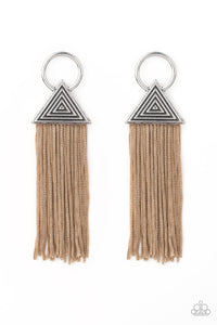 Paparazzi Earrings Oh My GIZA - Brown