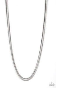 Paparazzi Necklaces Kingpin Silver Mens