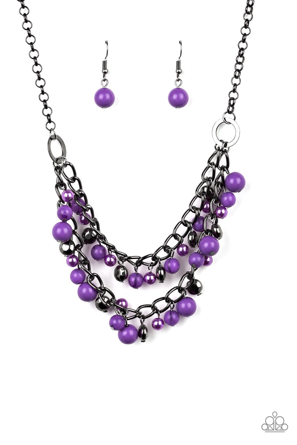 Paparazzi Necklaces  Watch Me Now - Purple