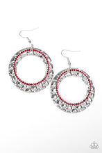 Load image into Gallery viewer, Paparazzi Earrings Cinematic Shimmer - Red
