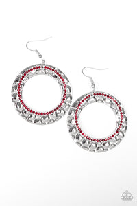 Paparazzi Earrings Cinematic Shimmer - Red