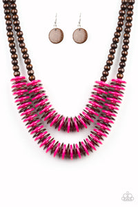 Paparazzi Necklaces Dominican Disco - Pink