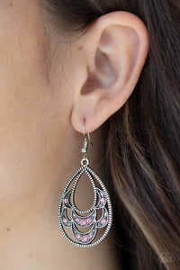 Paparazzi Earrings Malibu Macrame - Pink