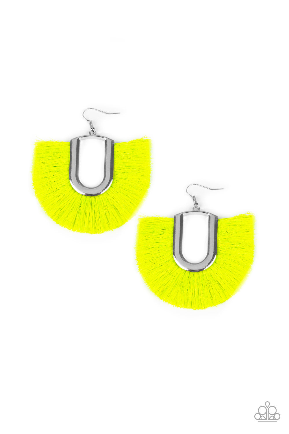 Paparazzi Earrings Tassel Tropicana - Yellow