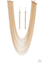 Load image into Gallery viewer, Cascading Chains - Gold Necklace
