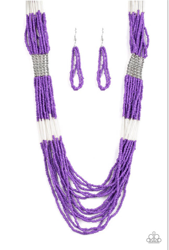 Paparazzi Necklaces Let it Bead purple