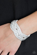 Load image into Gallery viewer, Paparazzi Bracelets Bring On The Bling - White
