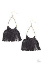 Load image into Gallery viewer, Paparazzi Earrings Tassel Treat - Black
