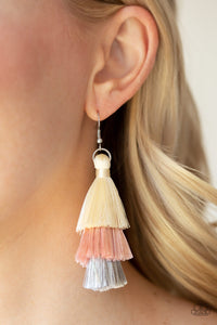 Paparazzi Earrings Hold On To Your Tassel! - Pink