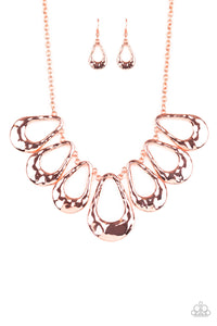 Paparazzi Necklaces Teardrop Envy - Copper