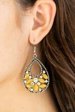 Paparazzi Earrings Dewy Dazzle Yellow