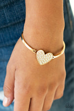 Load image into Gallery viewer, Paparazzi Bracelets Heart-Stopping Shimmer - Gold
