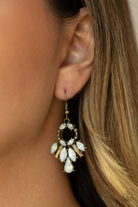 Paparazzi Earrings Glowing Allure - Brass