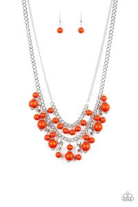 Paparazzi Necklaces Beautifully Beaded - Orange