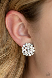 Paparazzi Earrings Glammed Out - White