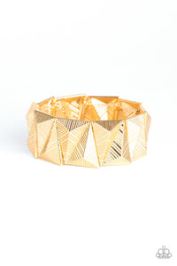 Paparazzi Bracelets Metallic Geode - Gold